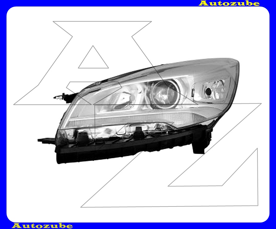 Fényszóró bal XENON, króm házas (D3S/H7/H1/LED) nappali fénnyel, motorral (izzó és elektronika nélkül)  {DEPO}  /RENDELÉSRE/