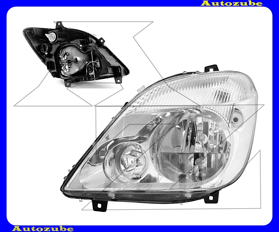 Fényszóró bal ködlámpás (3xH7) (motor nélkül) {DEPO} Fényszóró bal ködlámpás (3xH7) (motor nélkül) {DEPO}