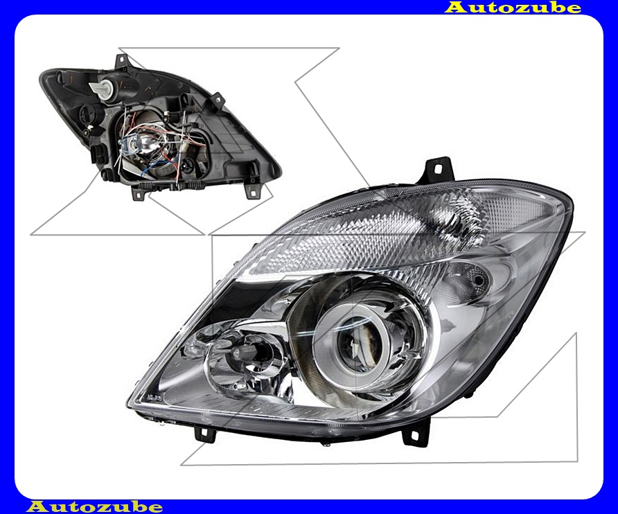 Fényszóró bal XENON (D1S/H7) (izzó, elektronika és motor nélkül) {DEPO} Fényszóró bal XENON (D1S/H7) (izzó, elektronika és motor nélkül) {DEPO}