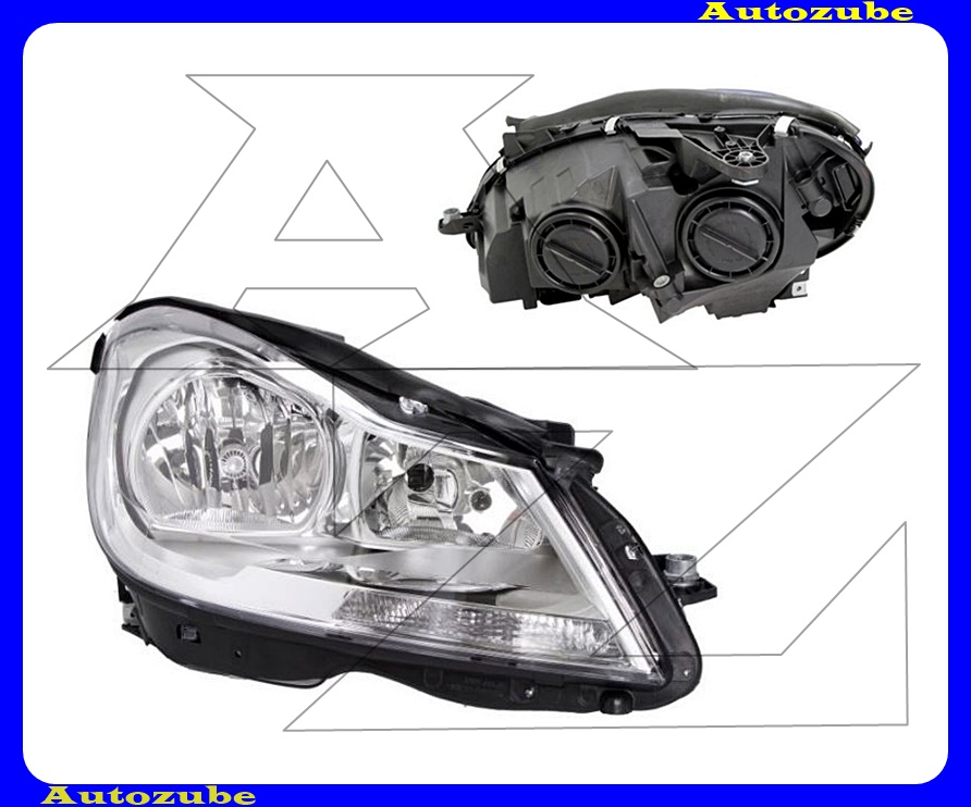 Fényszóró jobb króm házas (H7/H7) motorral {DEPO} Fényszóró jobb króm házas (H7/H7) motorral {DEPO}