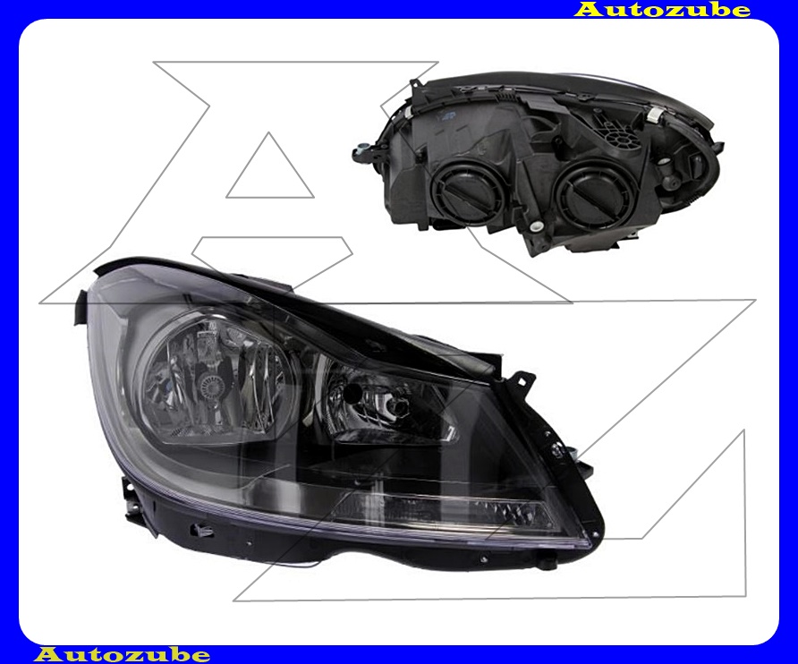 Fényszóró jobb fekete házas (H7/H7) motorral {DEPO} Fényszóró jobb fekete házas (H7/H7) motorral {DEPO}