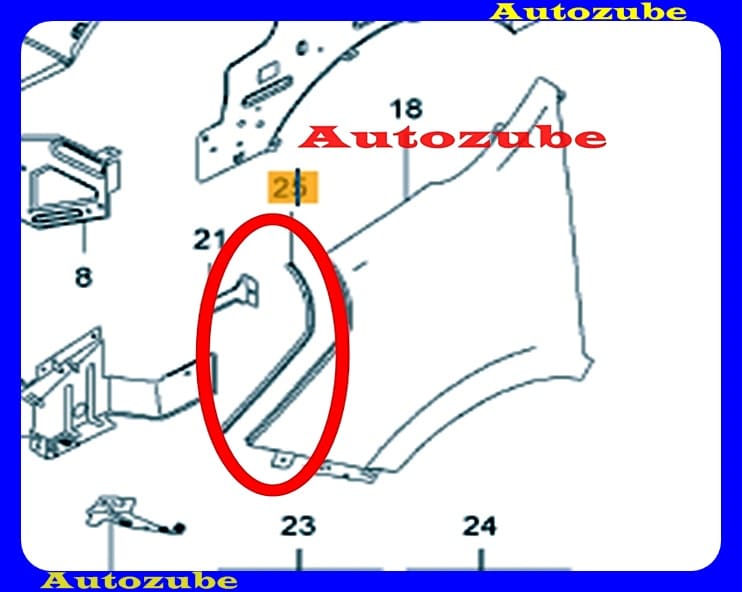 Gumicsík fényszóró és sárvédő közé /Gyári alkatrész/ (Egyedi rendelésre, NEM visszáruzható) Gumicsík fényszóró és sárvédő közé /Gyári alkatrész/ (Egyedi rendelésre, NEM visszáruzható)