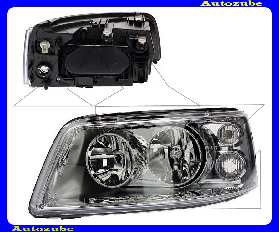 Fényszóró bal (H7/H1) motorral {DEPO} Fényszóró bal (H7/H1) motorral {DEPO}