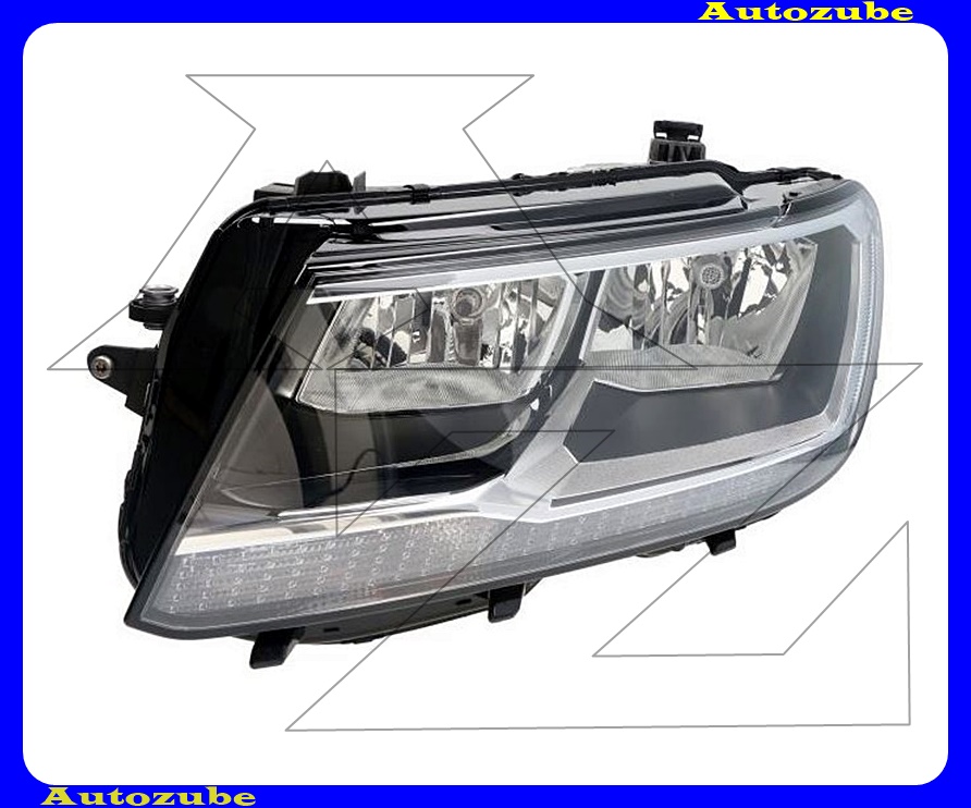 Fényszóró bal (2xH7/PW24W) nappali fénnyel, motorral {DEPO} Fényszóró bal (2xH7/PW24W) nappali fénnyel, motorral {DEPO}