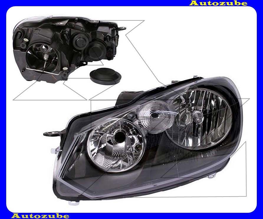 Fényszóró bal fekete házas (H7/H15) motorral Fényszóró bal fekete házas (H7/H15) motorral