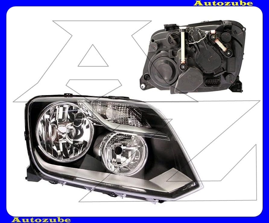 Fényszóró jobb (H7/H1) motorral {DEPO} Fényszóró jobb (H7/H1) motorral {DEPO}