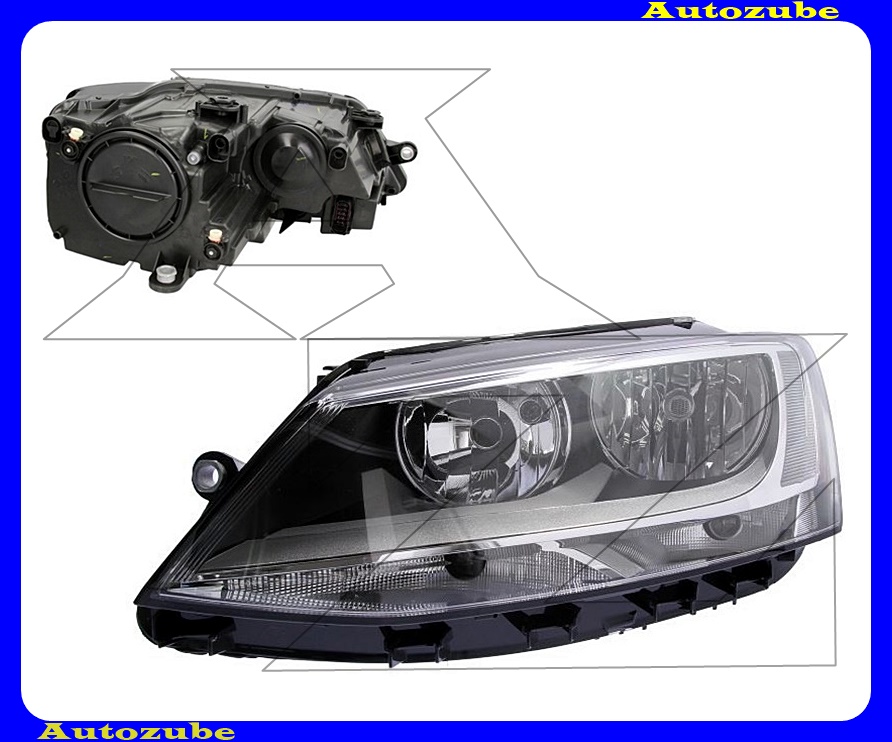 Fényszóró bal (H7/H7) motorral {DEPO} Fényszóró bal (H7/H7) motorral {DEPO}