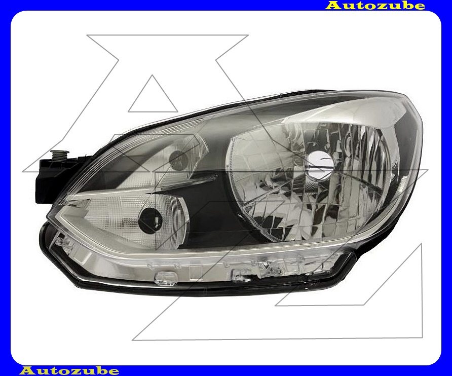 Fényszóró bal (H4) krómdíszléccel (motor nélkül) {DEPO} Fényszóró bal (H4) krómdíszléccel (motor nélkül) {DEPO}