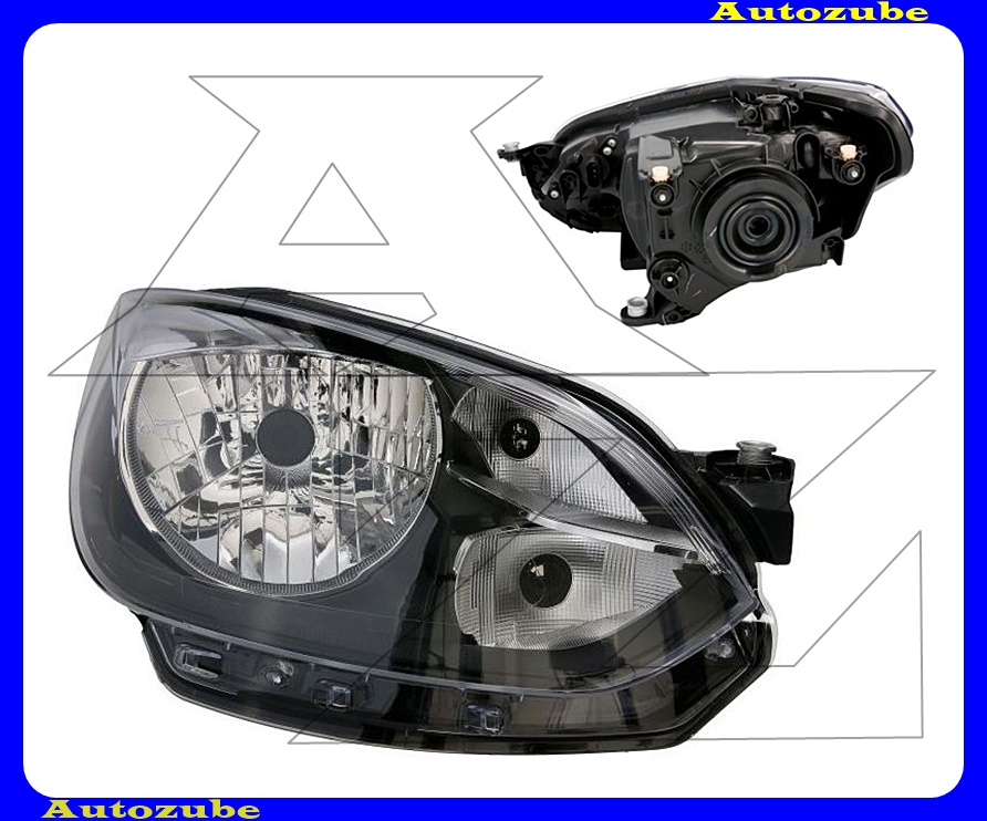 Fényszóró jobb (H4) fekete díszléccel (motor nélkül) {DEPO} Fényszóró jobb (H4) fekete díszléccel (motor nélkül) {DEPO}