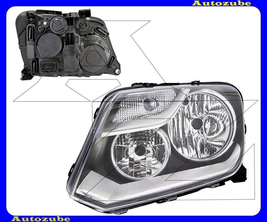 Fényszóró bal (H7/H1) motorral {DEPO} Fényszóró bal (H7/H1) motorral {DEPO}