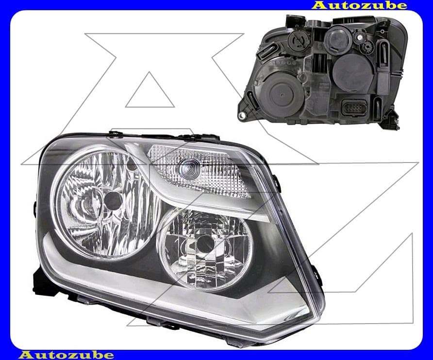 Fényszóró jobb (H7/H1) motorral {DEPO} Fényszóró jobb (H7/H1) motorral {DEPO}