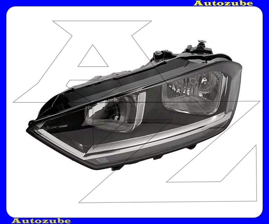 Fényszóró bal (H7/H15) fekete házas, motorral {DEPO} Fényszóró bal (H7/H15) fekete házas, motorral {DEPO}