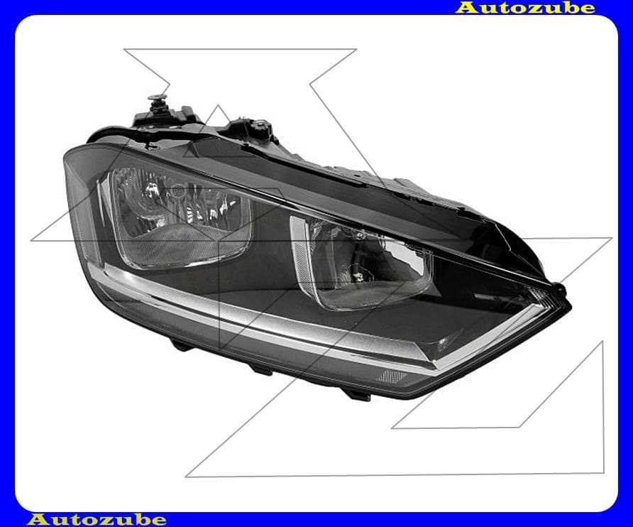 Fényszóró jobb (H7/H15) fekete házas, motorral {DEPO} Fényszóró jobb (H7/H15) fekete házas, motorral {DEPO}