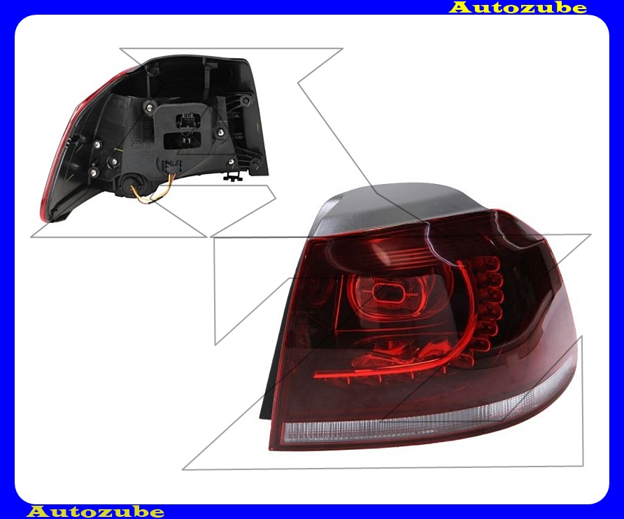 Hátsó lámpa jobb külső füstpiros Hátsó lámpa jobb külső füstpiros