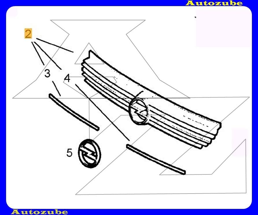 Hűtődíszrács embléma nélkül /Gyári alkatrész/ (Egyedi rendelésre, NEM visszáruzható) Hűtődíszrács embléma nélkül /Gyári alkatrész/ (Egyedi rendelésre, NEM visszáruzható)