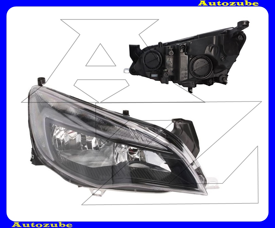 Fényszóró jobb (H7/H7/LED) fekete díszléccel, nappali fénnyel, motorral) {HELLA} Fényszóró jobb (H7/H7/LED) fekete díszléccel, nappali fénnyel, motorral) {HELLA}