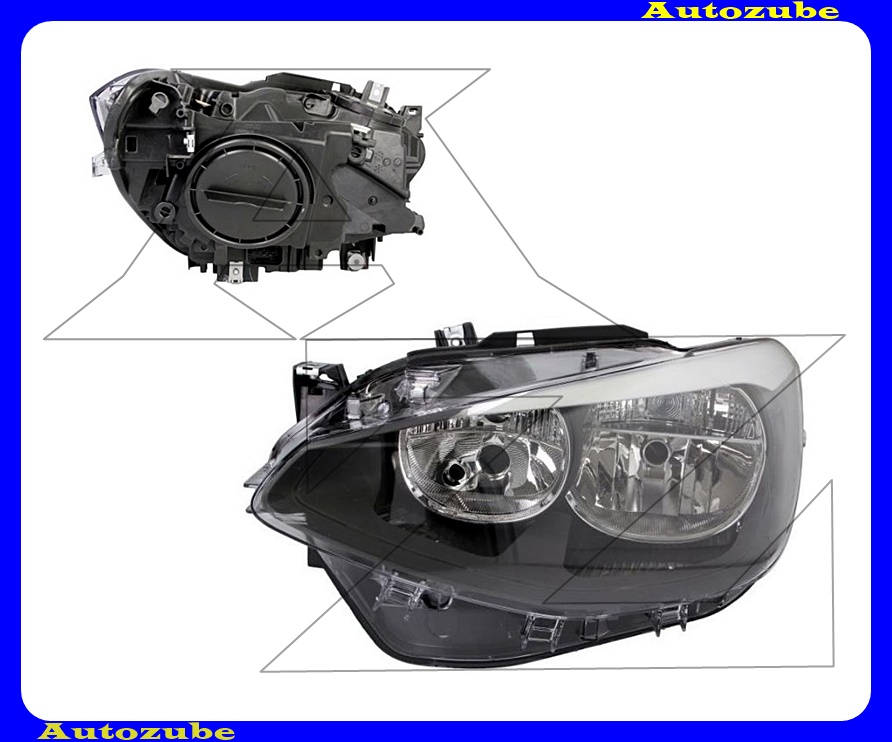 Fényszóró bal (H7/H7/W21W) nappali fénnyel, motorral {DEPO} Fényszóró bal (H7/H7/W21W) nappali fénnyel, motorral {DEPO}