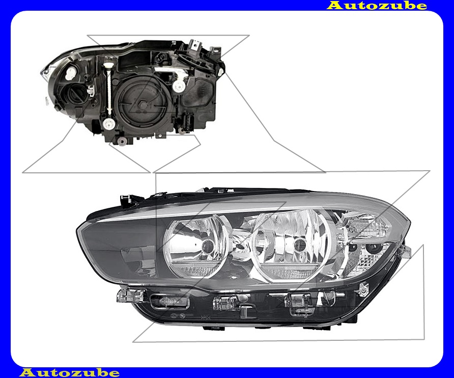 Fényszóró bal (2H7/LED) motorral {DEPO} Fényszóró bal (2H7/LED) motorral {DEPO}