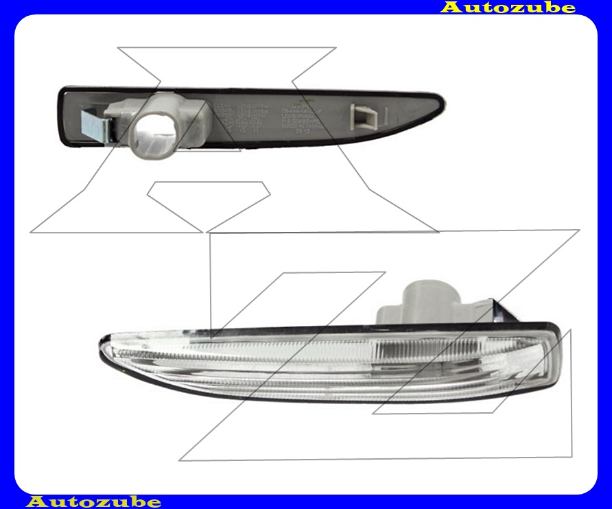 Oldalindex bal, fehér (foglalat nélkül) Oldalindex bal, fehér (foglalat nélkül)