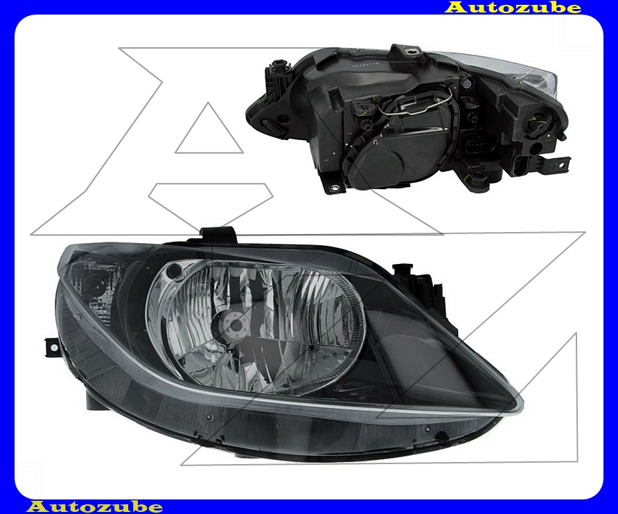 Fényszóró jobb fekete házas (H4) (motor nélkül) {DEPO} Fényszóró jobb fekete házas (H4) (motor nélkül) {DEPO}