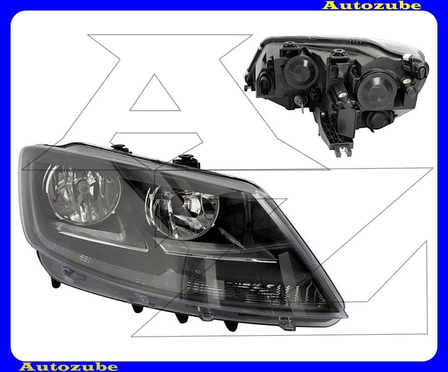 Fényszóró jobb fekete házas (H7/H15) motorral {DEPO} Fényszóró jobb fekete házas (H7/H15) motorral {DEPO}