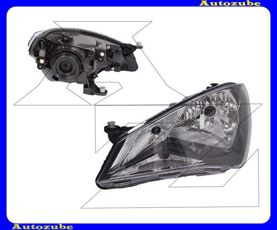 Fényszóró bal (H4) (motor nélkül) {DEPO} Fényszóró bal (H4) (motor nélkül) {DEPO}