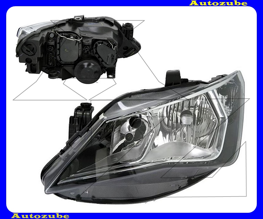 Fényszóró bal króm házas (H7/H7) (motor nélkül) {DEPO} Fényszóró bal króm házas (H7/H7) (motor nélkül) {DEPO}