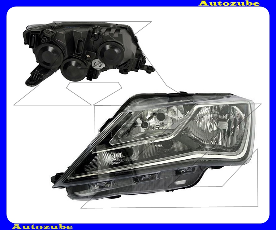 Fényszóró bal (H7/H7) motorral {DEPO} Fényszóró bal (H7/H7) motorral {DEPO}