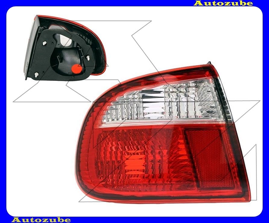 Hátsó lámpa bal külső, piros/fehér (foglalat nélkül) {DEPO} /RENDELÉSRE/ Hátsó lámpa bal külső, piros/fehér (foglalat nélkül) {DEPO} /RENDELÉSRE/