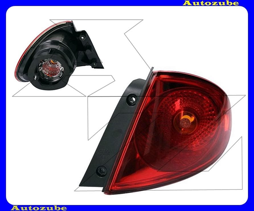 Hátsó lámpa jobb külső, piros házas (foglalat nélkül) Hátsó lámpa jobb külső, piros házas (foglalat nélkül)