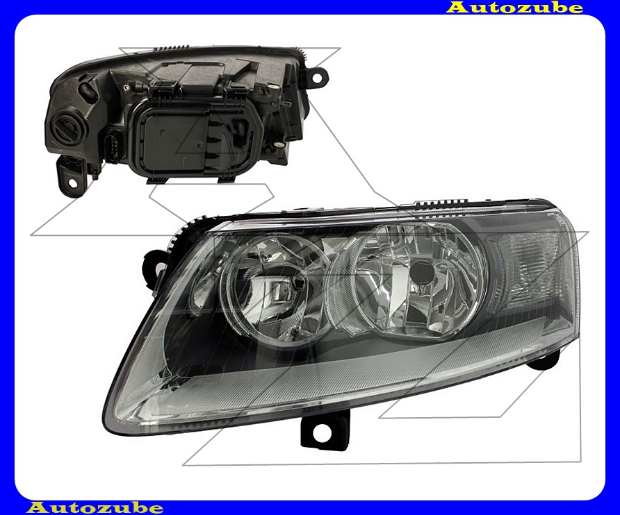 Fényszóró bal (H7/H1) (motor nélkül) {DEPO} Fényszóró bal (H7/H1) (motor nélkül) {DEPO}