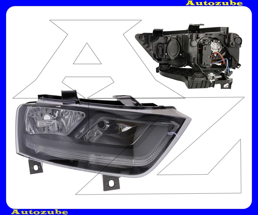 Fényszóró jobb (H7/H7) motorral {DEPO} Fényszóró jobb (H7/H7) motorral {DEPO}