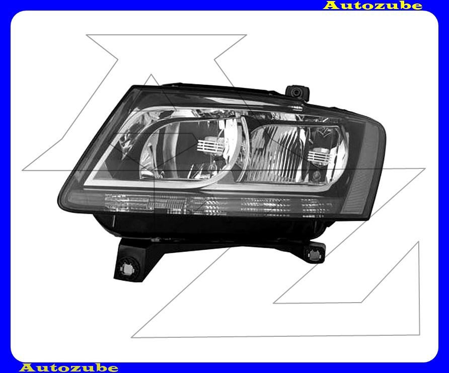 Fényszóró bal (H7/H7) fekete házas, motorral {DEPO} Fényszóró bal (H7/H7) fekete házas, motorral {DEPO}