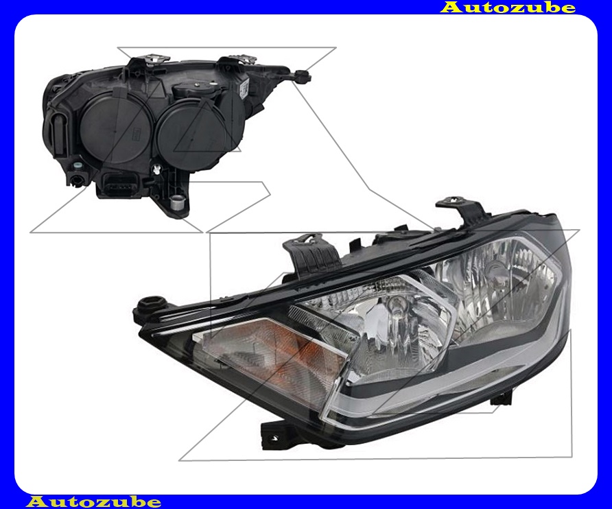 Fényszóró bal (H7/H15/WY21W) motorral {VALEO} Fényszóró bal (H7/H15/WY21W) motorral {VALEO}