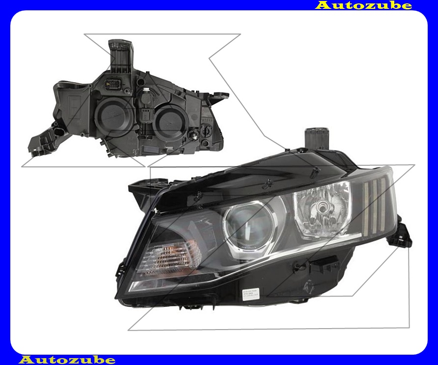 Fényszóró bal (2xH7/LED) motorral {VALEO} Fényszóró bal (2xH7/LED) motorral {VALEO}