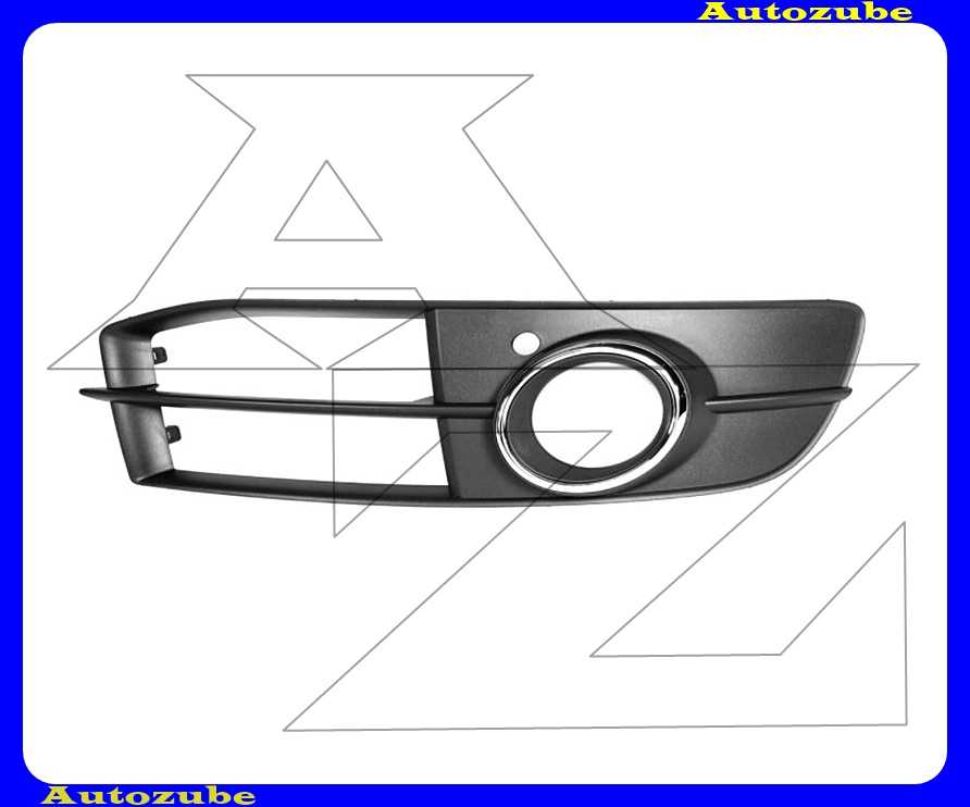 Első lökhárító rács jobb, ködlámpás (krómkerettel) /Gyári alkatrész/ (Egyedi rendelésre, NEM visszáruzható) Első lökhárító rács jobb, ködlámpás (krómkerettel) /Gyári alkatrész/ (Egyedi rendelésre, NEM visszáruzható)