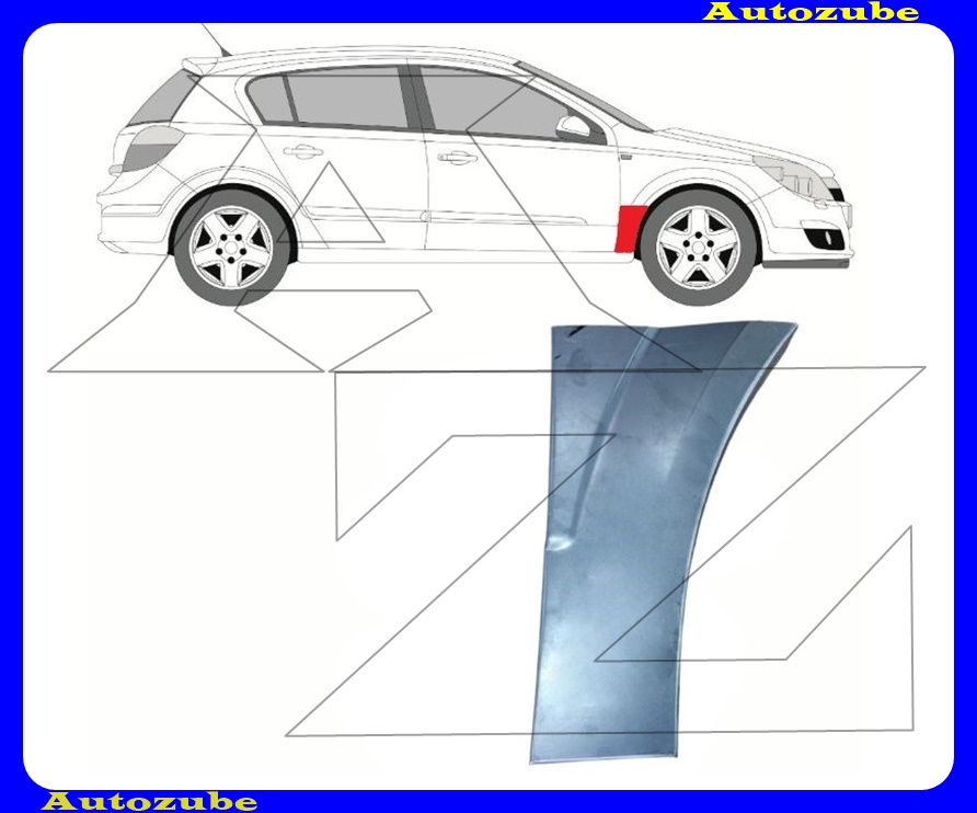 Első sárvédő hátsó alsó rész jobb {POTRYKUS}