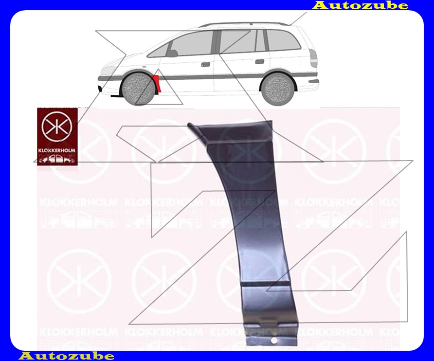 Első sárvédő hátsó alsó rész bal (javítólemez) {KLOKKERHOLM} Első sárvédő hátsó alsó rész bal (javítólemez) {KLOKKERHOLM}