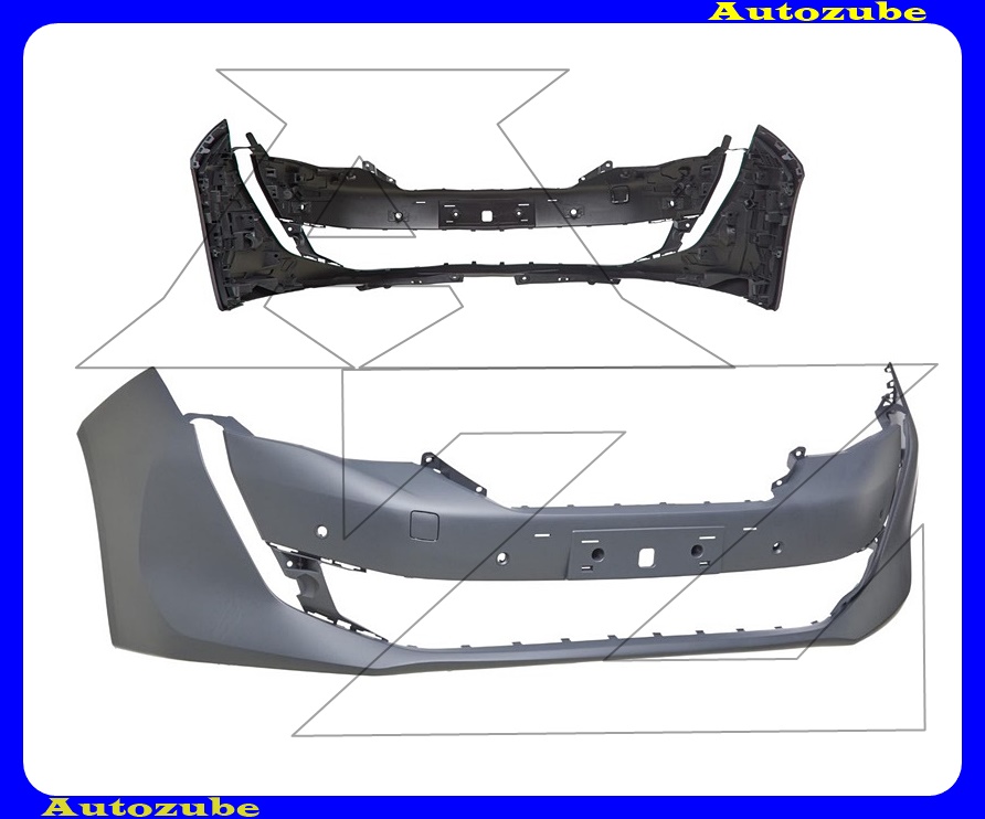 Első lökhárító alapozott, 4 szenzoros Első lökhárító alapozott, 4 szenzoros