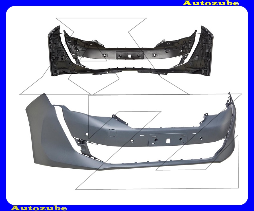 Első lökhárító alapozott, 6 szenzoros Első lökhárító alapozott, 6 szenzoros