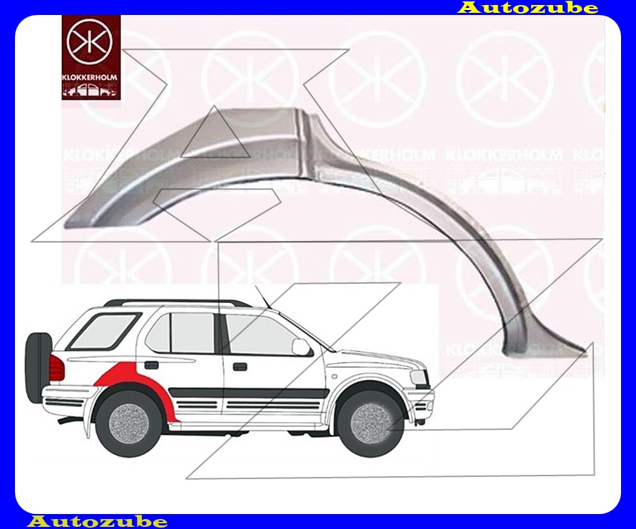 Hátsó sárvédő javítóív bal Hátsó sárvédő javítóív bal