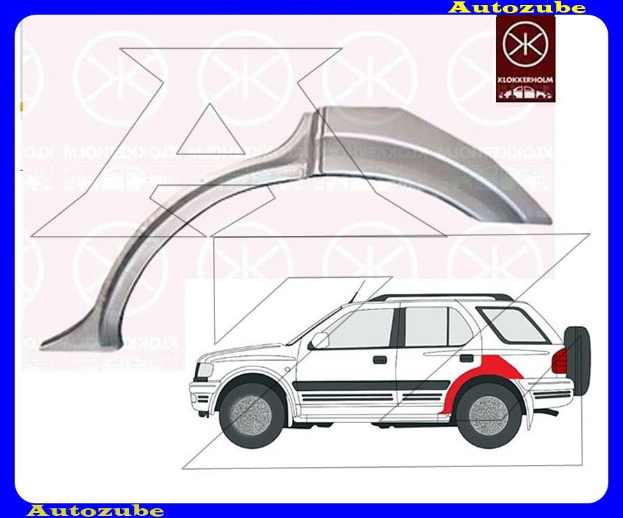 Hátsó sárvédő javítóív jobb Hátsó sárvédő javítóív jobb