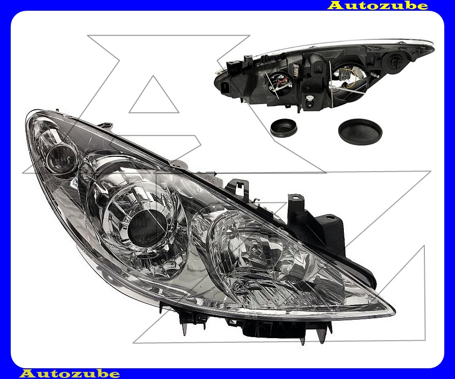 Fényszóró jobb (H7/H1) motorral {DEPO} Fényszóró jobb (H7/H1) motorral {DEPO}