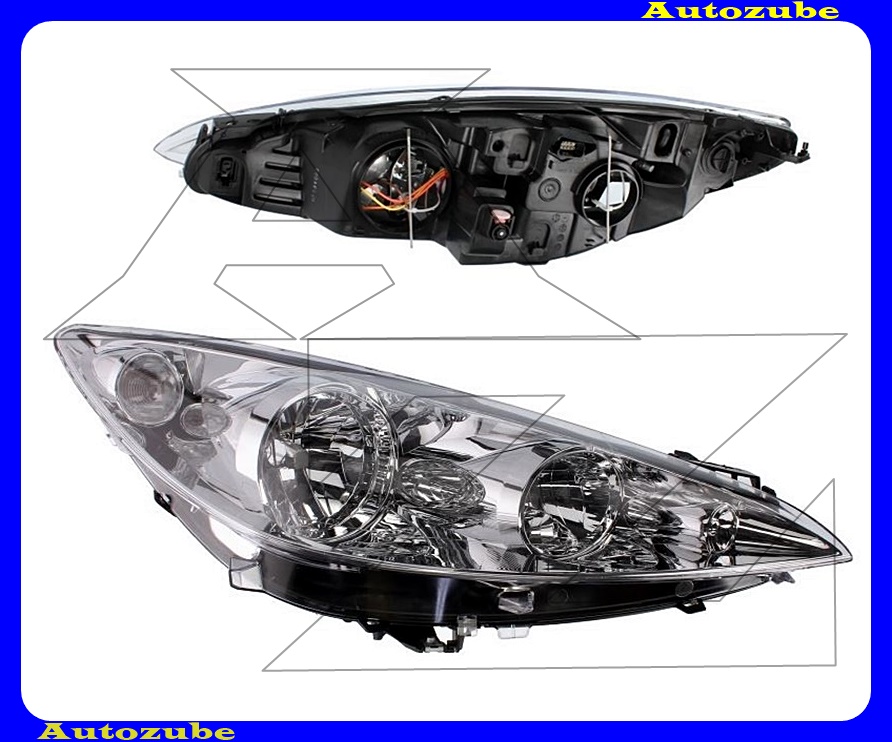 Fényszóró jobb (H7/H1) motorral {DEPO} Fényszóró jobb (H7/H1) motorral {DEPO}