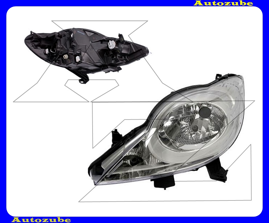 Fényszóró bal (H4) (motor nélkül) {DEPO} Fényszóró bal (H4) (motor nélkül) {DEPO}