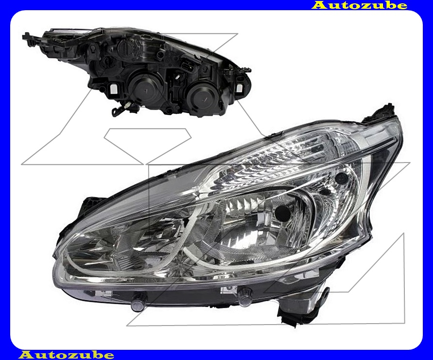 Fényszóró bal (H7/H7/W21/5W) (motor nélkül) {DEPO} Fényszóró bal (H7/H7/W21/5W) (motor nélkül) {DEPO}