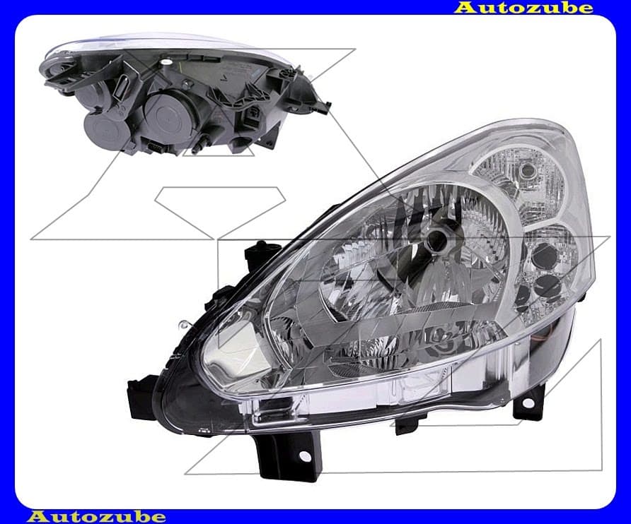 Fényszóró bal (H4) motorral {DEPO} Fényszóró bal (H4) motorral {DEPO}