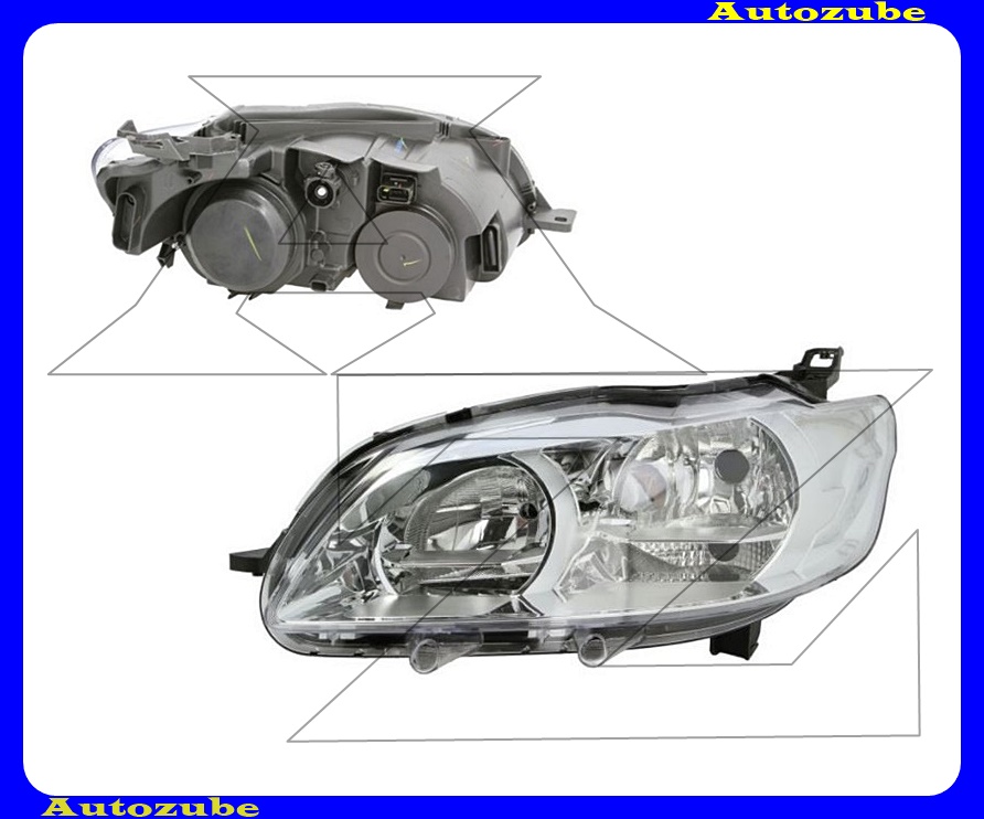 Fényszóró bal (H7/H1/W21W) nappali fénnyel, motor nélkül {DEPO} Fényszóró bal (H7/H1/W21W) nappali fénnyel, motor nélkül {DEPO}