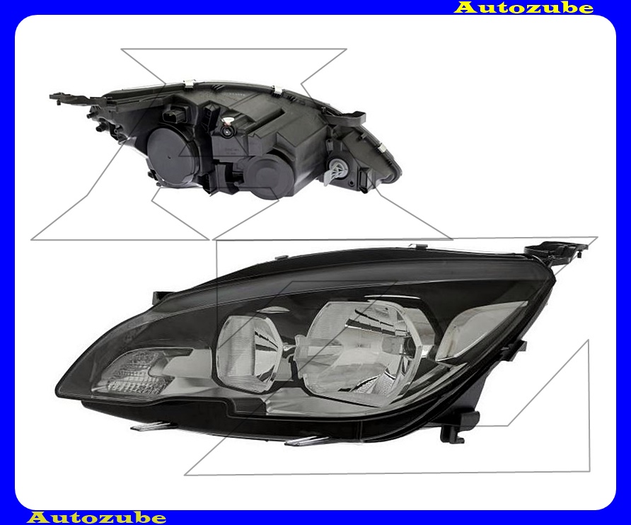 Fényszóró bal (H7/HB3) motorral {DEPO} Fényszóró bal (H7/HB3) motorral {DEPO}