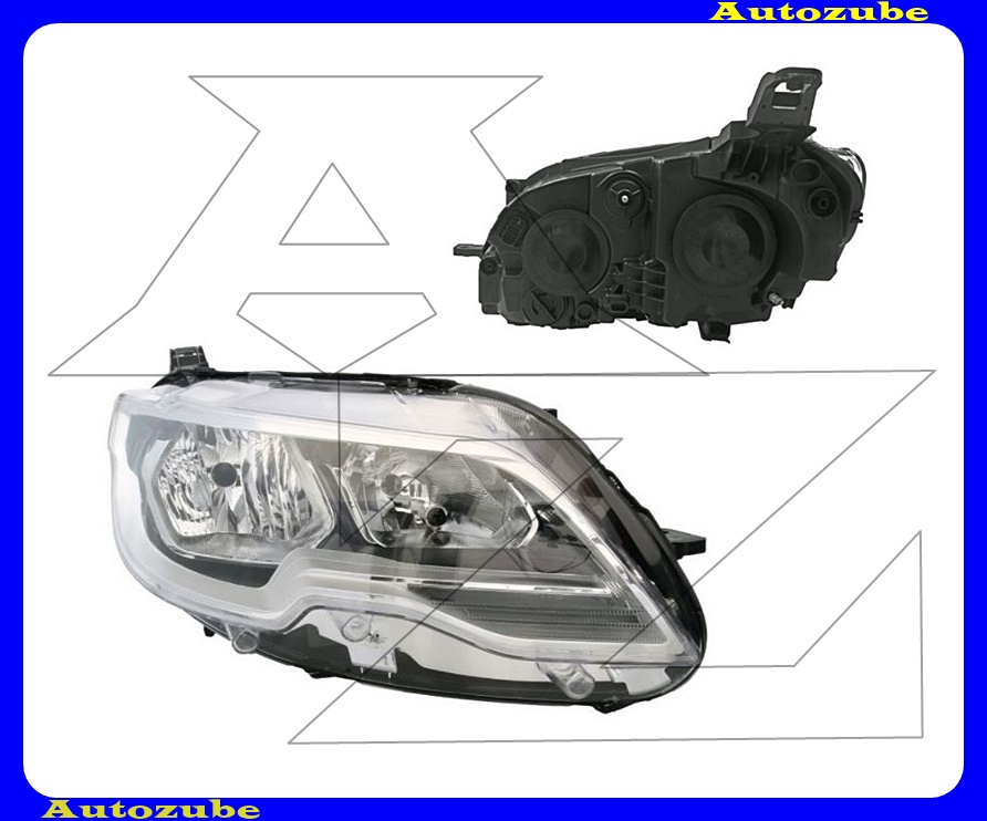 Fényszóró jobb (H7/H1/W5W) (motor nélkül) {DEPO} Fényszóró jobb (H7/H1/W5W) (motor nélkül) {DEPO}